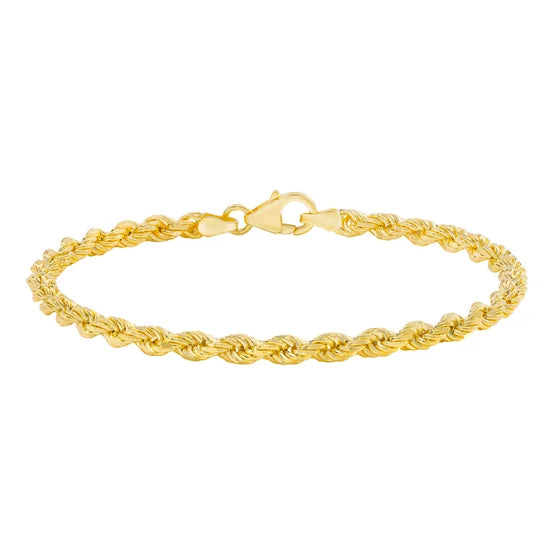 14kt Yellow Gold Rope Chain Bracelet