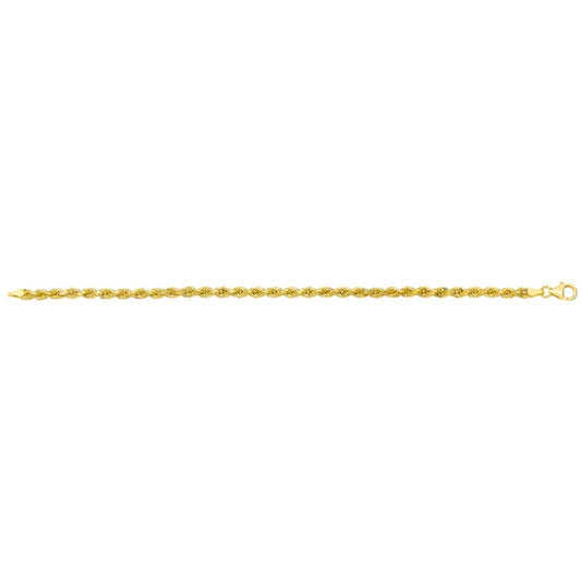 14kt Yellow Gold Rope Chain Bracelet