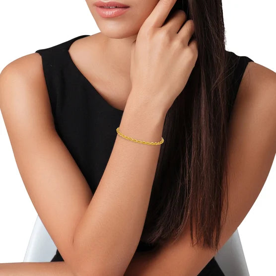 14kt Yellow Gold Rope Chain Bracelet