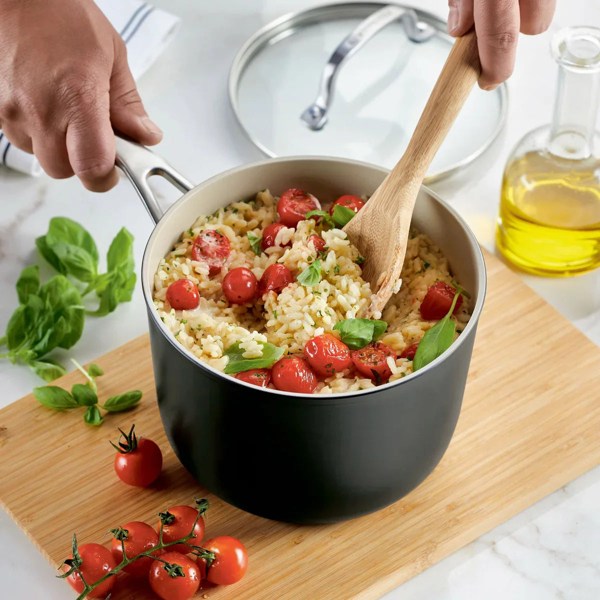 12-piece Hard Anodized Ceramic Non-Stick Cookware Set