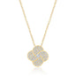 Round Brilliant 0.50 ctw VS2 Clarity, I Color Diamond 14kt Yellow Gold Flower Pendant