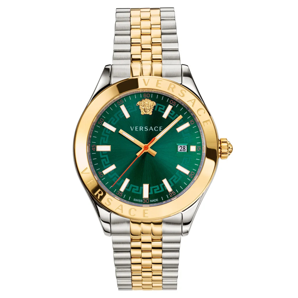 Hellenyium Green Sunray Dial Quartz Men's Watch, 42mm
