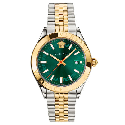 Hellenyium Green Sunray Dial Quartz Men's Watch, 42mm