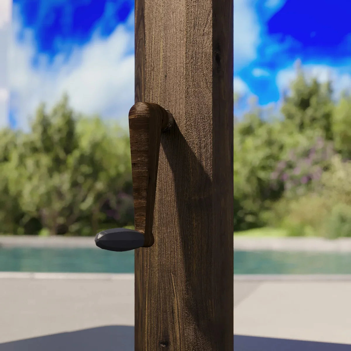 Seasons Sentry 13ft. Round Woodgrain Aluminum Cantilever Umbrella