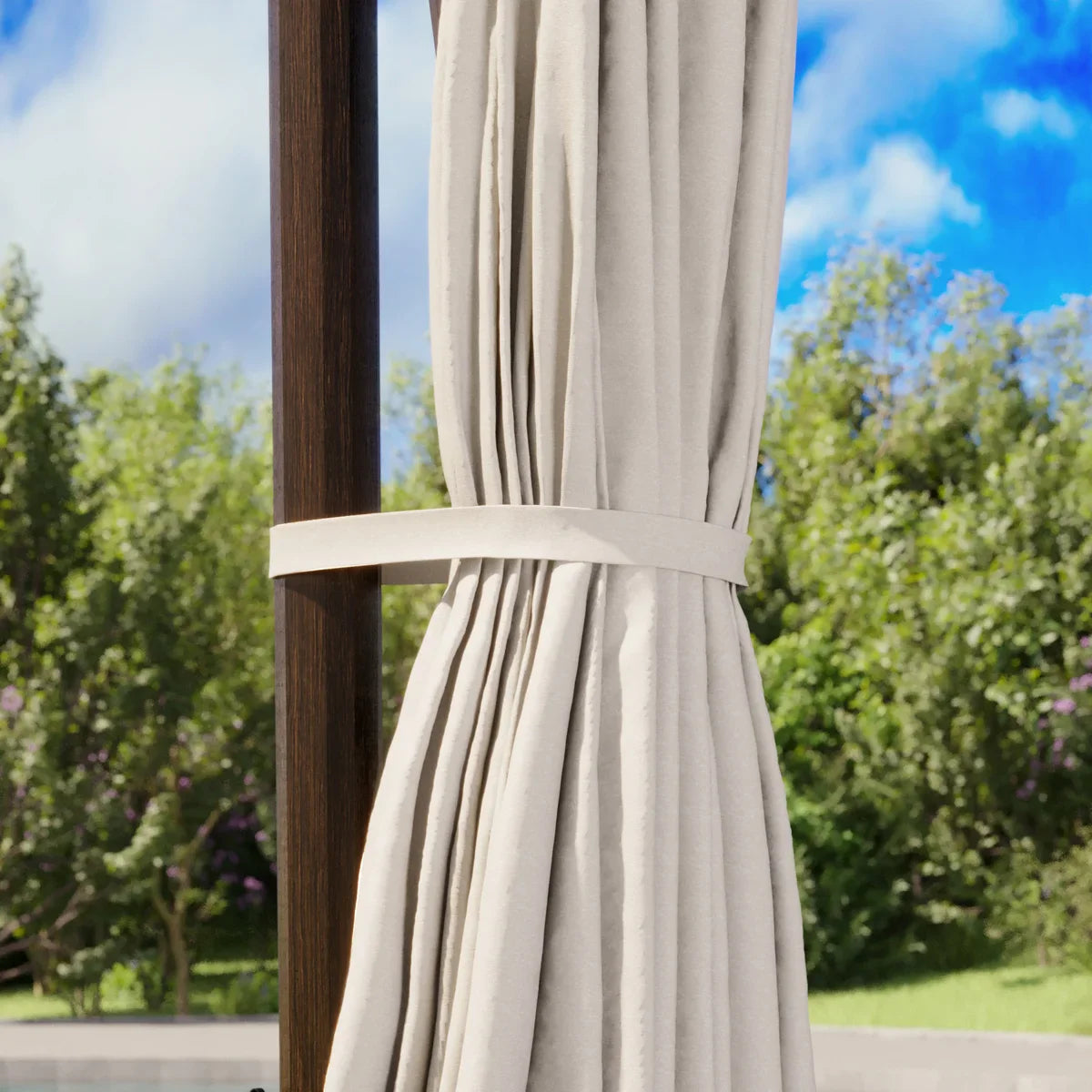 Seasons Sentry 13ft. Round Woodgrain Aluminum Cantilever Umbrella