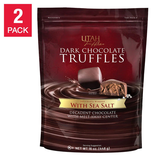 Truffles Dark Chocolate Truffles With Sea Salt 16 oz, 2-pack