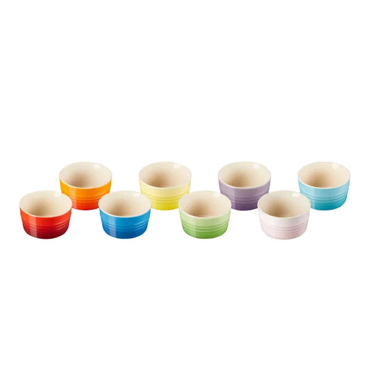Le Creuset Stackable Ramekins, 8-piece Rainbow Multi Color