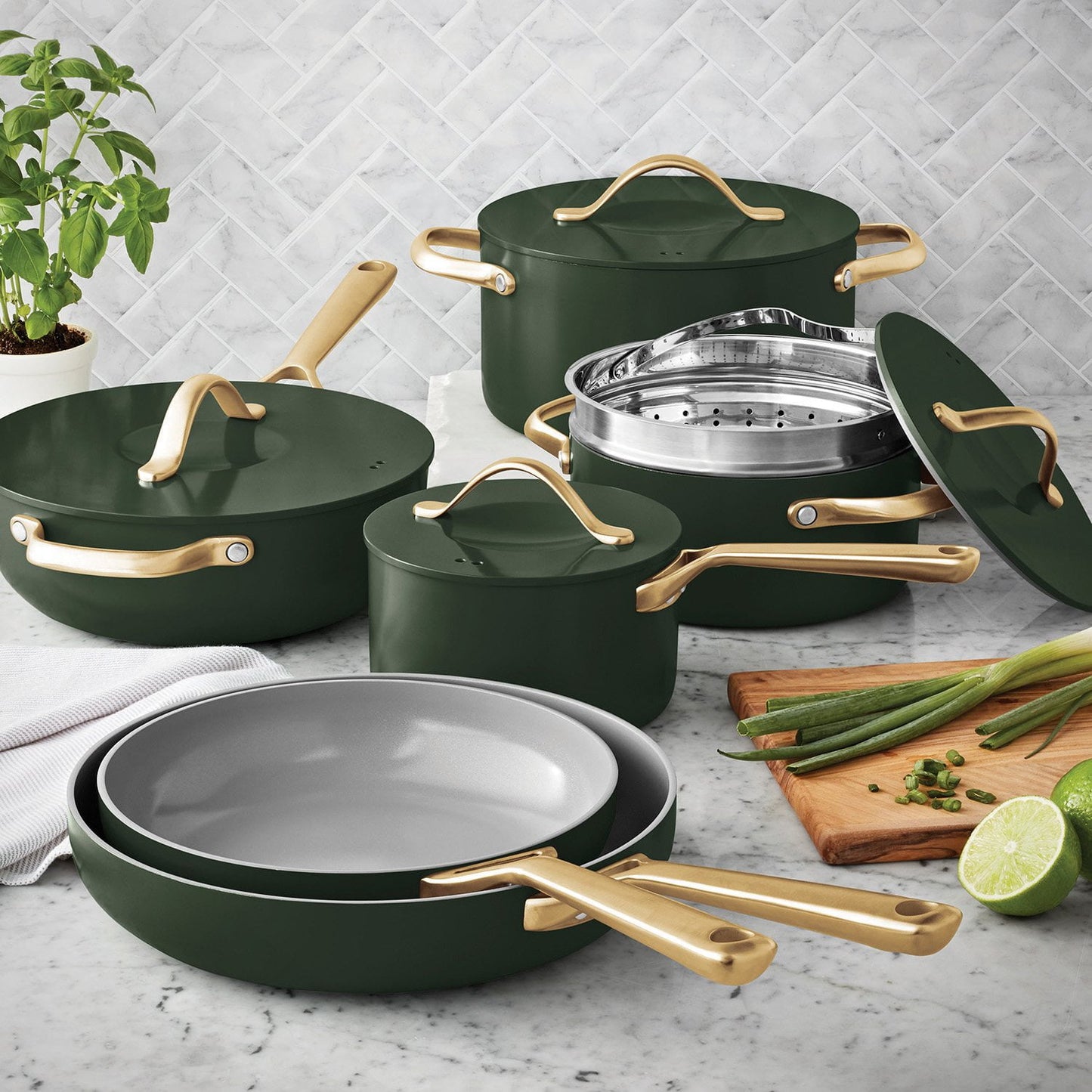 11-Piece Modern Ceramic Cookware Set