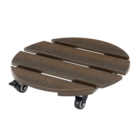 Faux Wood Plant Caddy, 2-pack