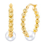 Freshwater Cultured 6.5-7mm 14kt Gold Hoop Earrings