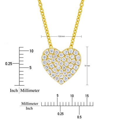 0.28 ctw VS2 Clarity, I Color Diamond 14kt Yellow Gold Heart Pendant