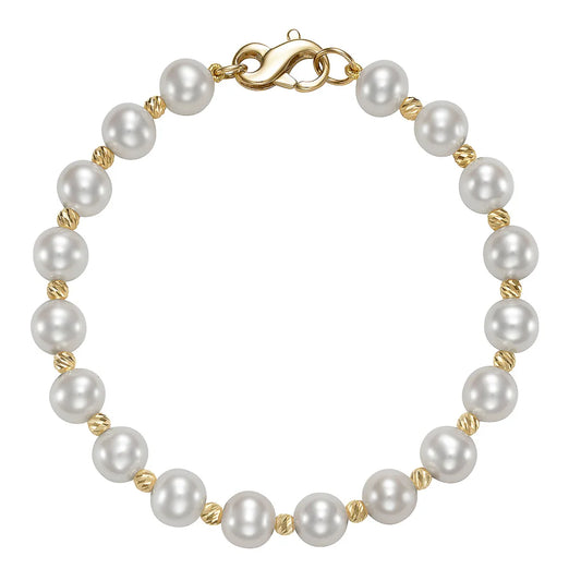 Pearl Bracelet with 14kt Yellow Gold Clasp