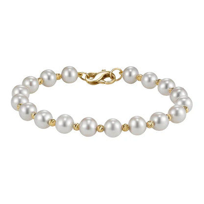 Pearl Bracelet with 14kt Yellow Gold Clasp