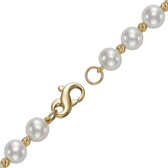 Pearl Bracelet with 14kt Yellow Gold Clasp