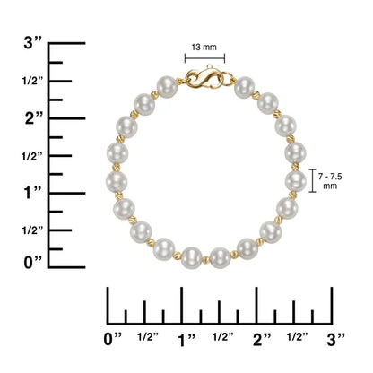 Pearl Bracelet with 14kt Yellow Gold Clasp