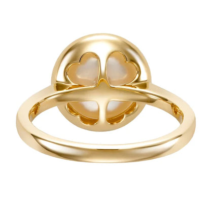 Freshwater Cultured 9-10mm Pearl 14kt Yellow Gold Bezel Ring