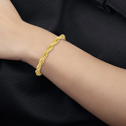 14kt Yellow Gold Multi Link Twist Bracelet
