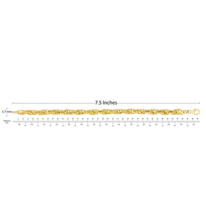 14kt Yellow Gold Multi Link Twist Bracelet