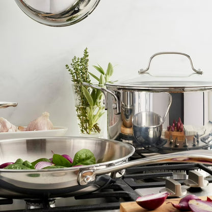 11-Piece Stainless Steel Tri-Ply Clad Cookware Set