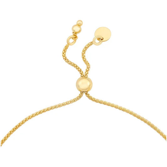 14kt Yellow Gold Cross Bolo Bracelet