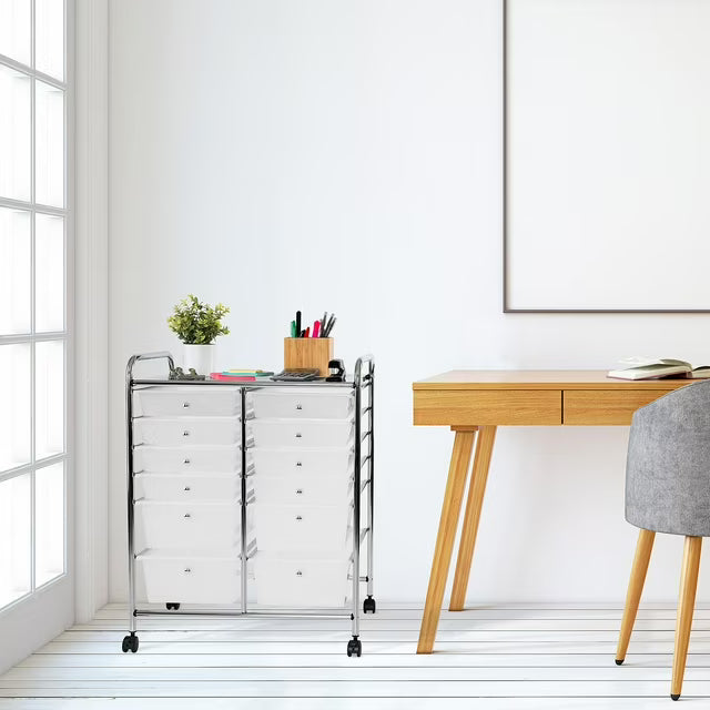 12-Drawer Rolling Organizer Cart