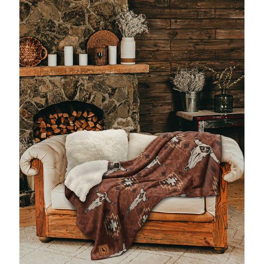 Yellowstone Silk Touch Sherpa Reverse Throw, 60" x 70"