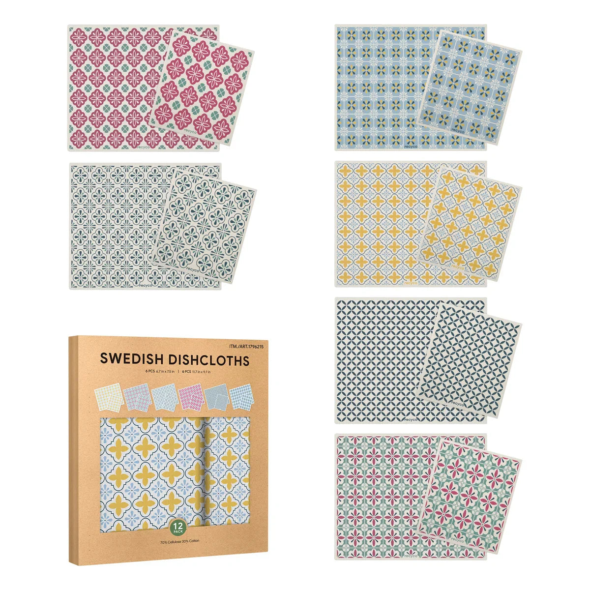 Swedish Dishcloths, 12-piece Set