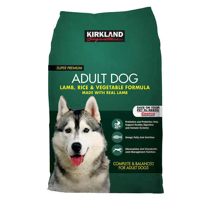 Kirkland Signature Adult Formula Lamb, Rice and Vegetable Dog Food 25 lb.