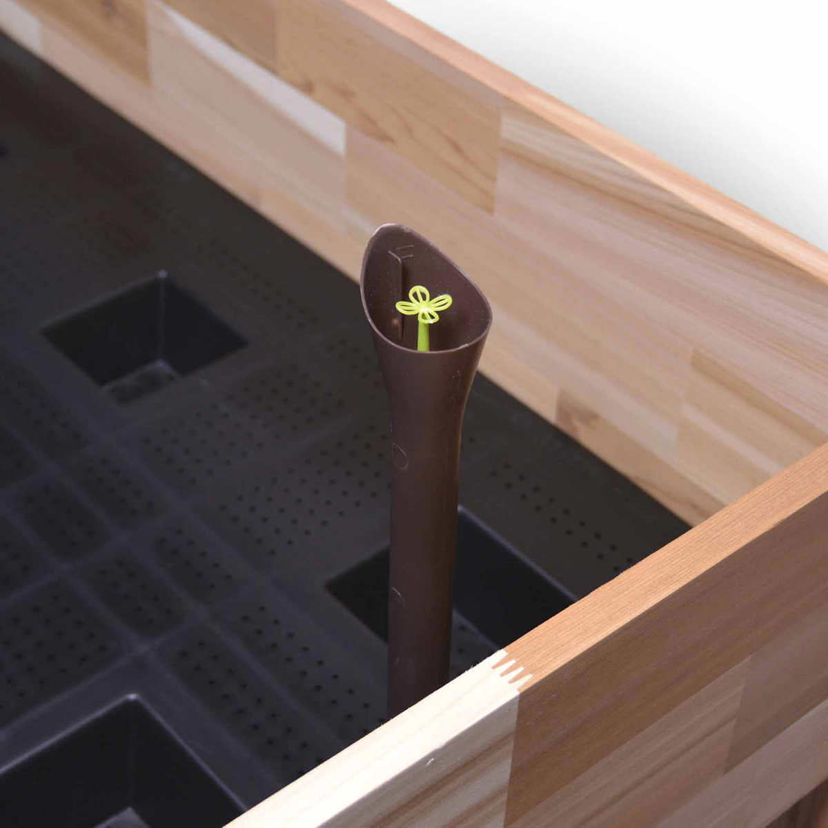 cedarcraft self watering elevated cedar planter Self-Watering Elevated Cedar Planter with Greenhouse and Bug Cover – Marthas Collections