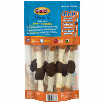 Cadet Triple Flavored X-Large Shish Kabob Dog Treats, 10-count, 2-pack