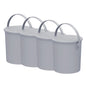 4-Gallon Decorative Storage Bucket with Lid & Handle, 4-pack