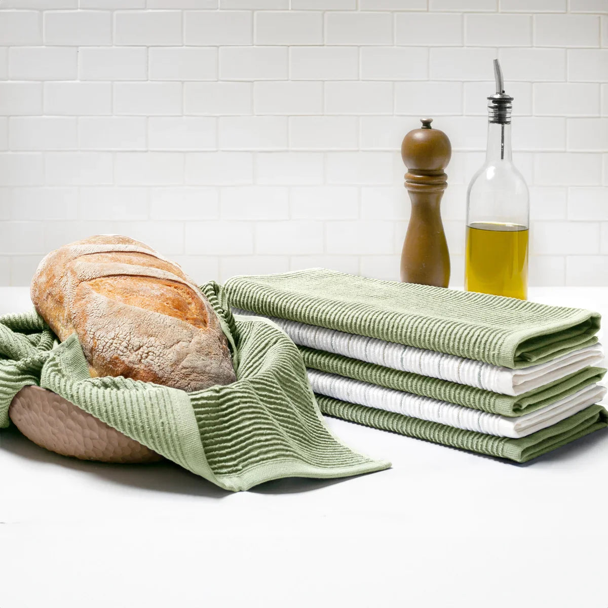 Turkish Cotton Kitchen Towel Set - Thumbnail 3