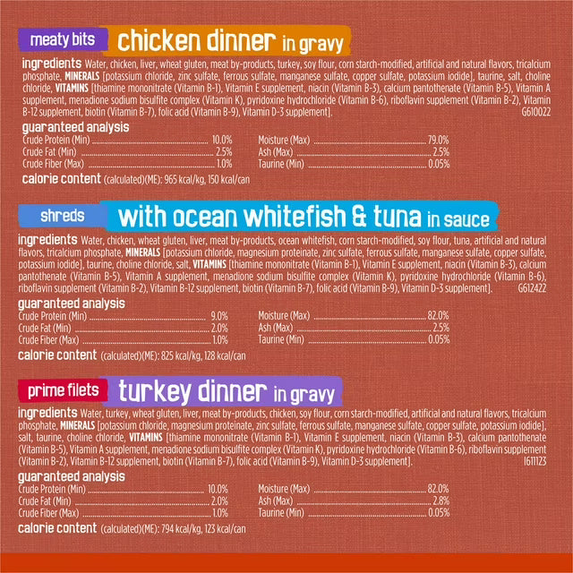 Friskies Gravy Pleasers Variety Pack, Adult Wet Cat Food