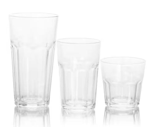 3-Different Sizes Glassware Set (Set of 18)