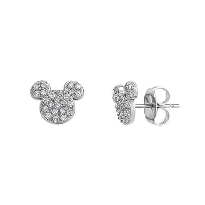 Disney Diamond Earrings in 14K White Gold