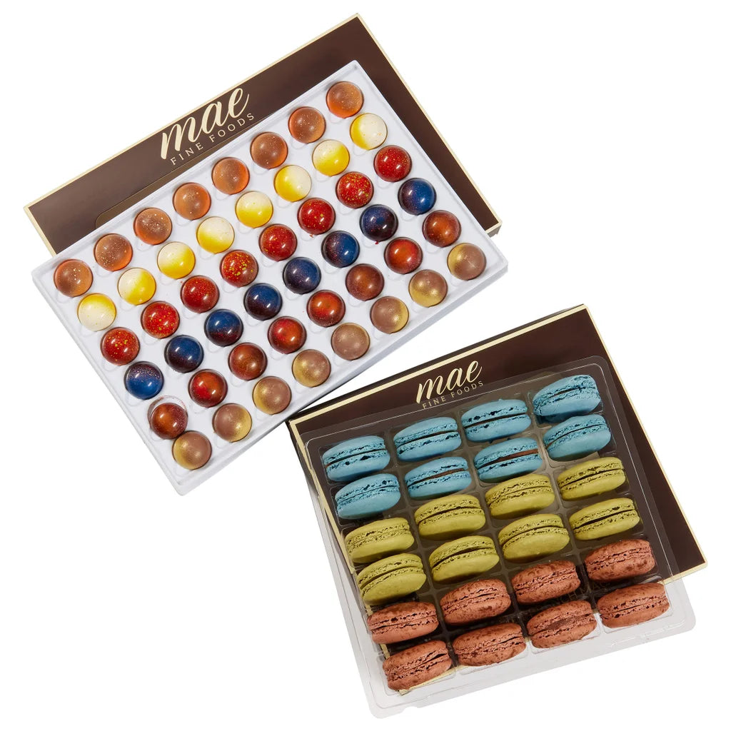 Bonbon & Macron Classic Tasting Collection,Tray Bundle 72 Pieces