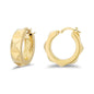 Neuhardt Pyramid Hoop Earrings in 18K Gold Vermeil