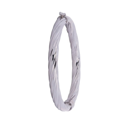 Twisted Bangle Bracelet in Sterling Silver