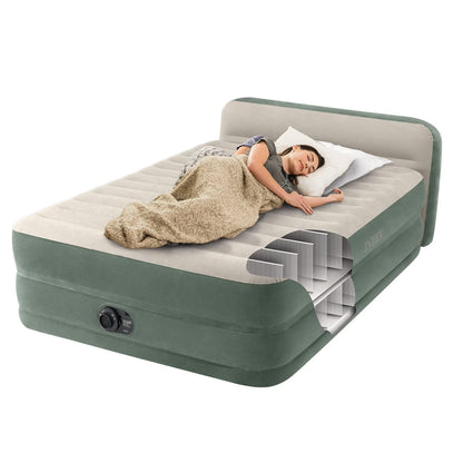 22" Queen Premium Comfort Air Mattress with Headboard