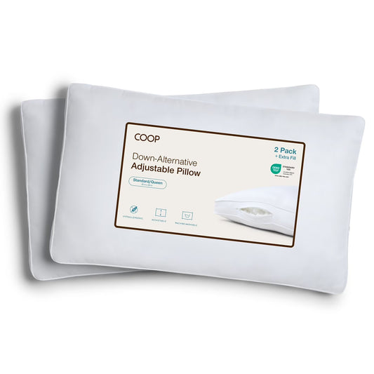 2-Pack Adjustable Down Alternative Pillows