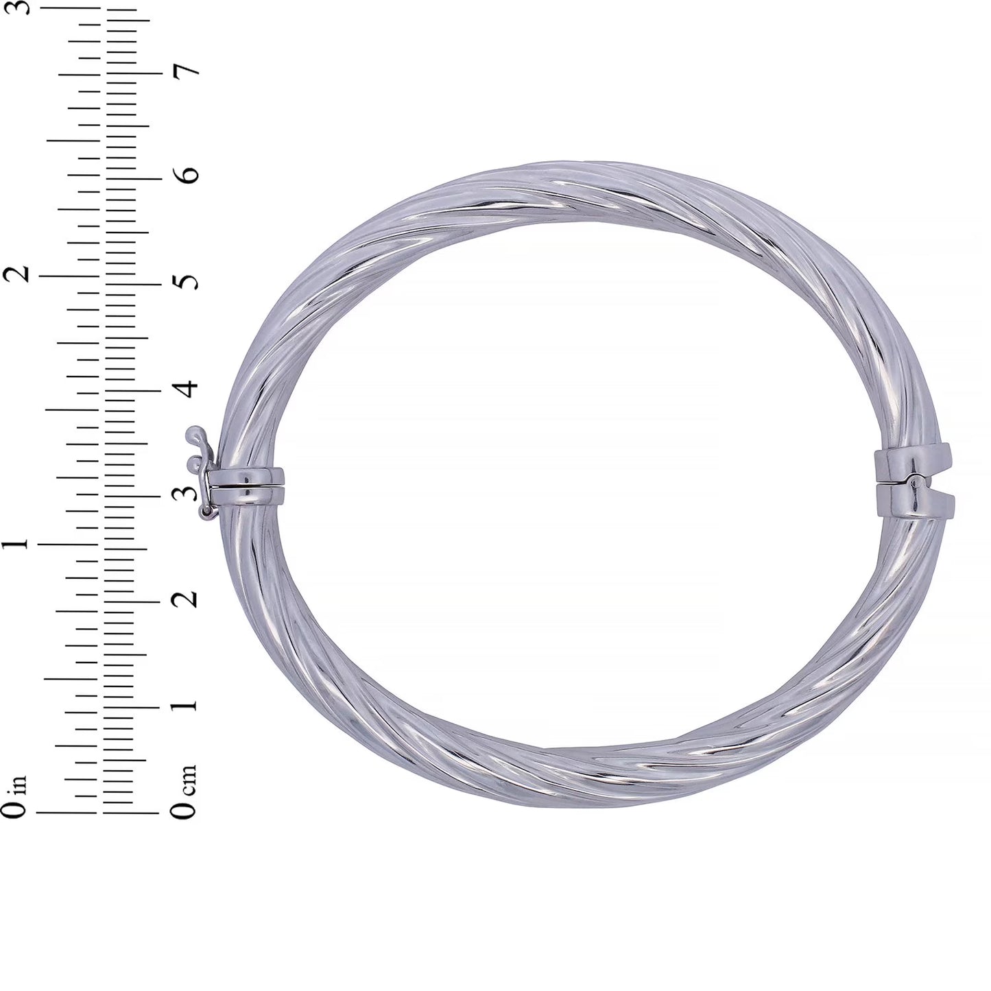 Twisted Bangle Bracelet in Sterling Silver