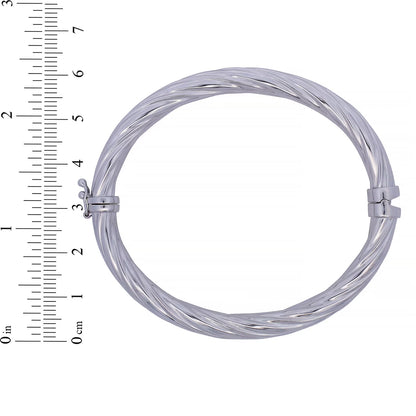Twisted Bangle Bracelet in Sterling Silver