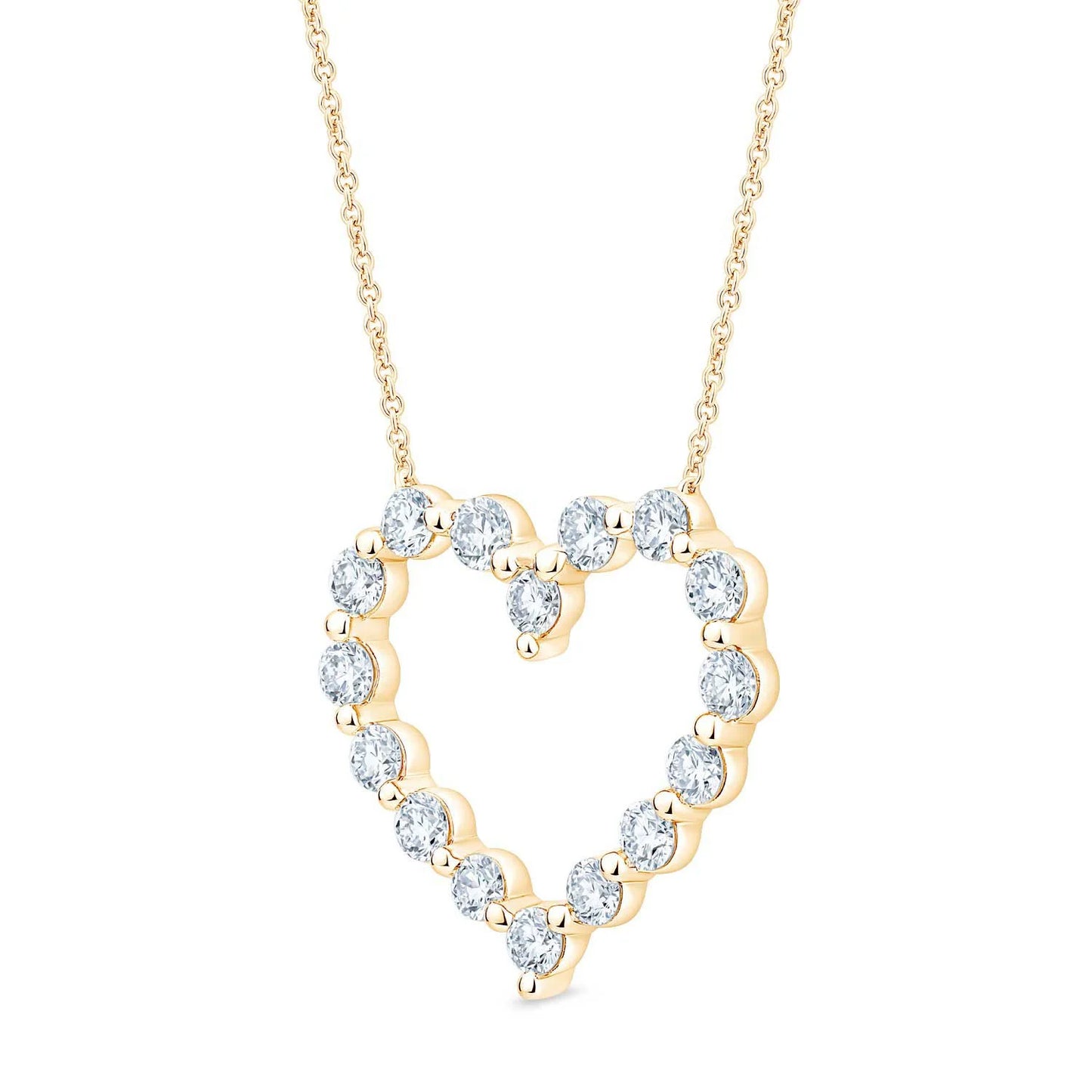 Lab Created Diamond Heart Pendant Necklace