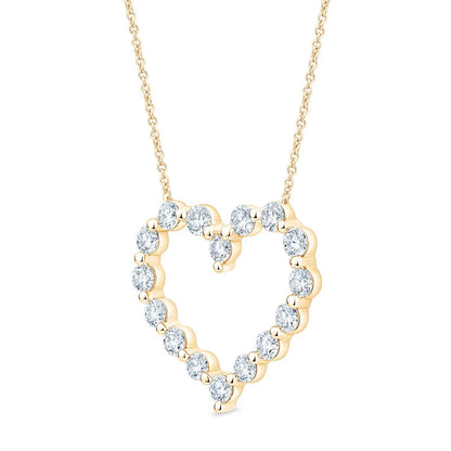 Lab Created Diamond Heart Pendant Necklace