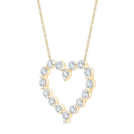Lab Created Diamond Heart Pendant Necklace