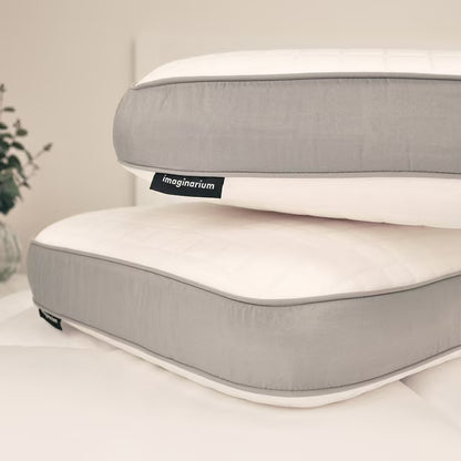 Luxury Resort Queen Memory Foam Pillow with Cooling Cover, Set of 2