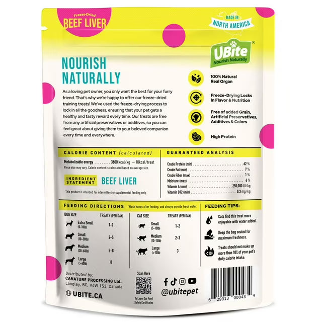 Raw Bits Freeze-Dried Beef Liver Dog + Cat Treats, 17 oz.