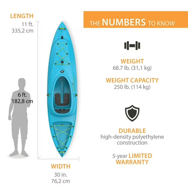 Emotion Cabrio 110 Glacier Blue Hybrid Kayak