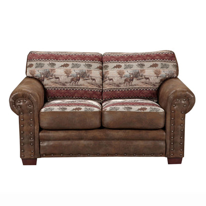 Deer Valley Loveseat With Solid Wood Frames