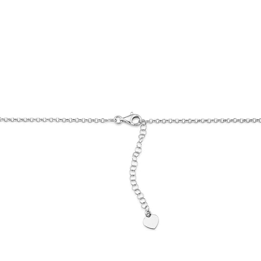 Rhodium Plated Adjustable Bow Necklace in Sterling Silver